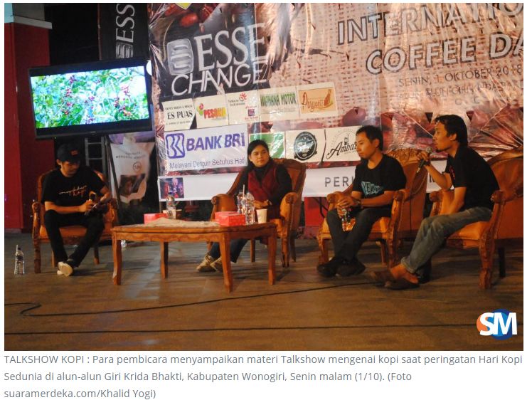Wonogiri Nduwe Kopi dalam rangka International Coffee Day di alun-alun Kota Wonogiri pada tanggal 01 Oktober 2018.